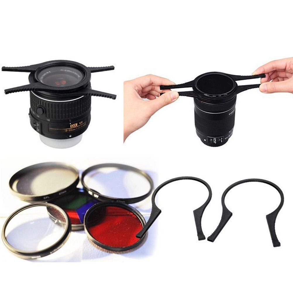 2 Stks/set Lens Filter Moersleutelmoersleutel Tang Removal Tools Geschikt Voor 49 Mm-58 Mm Filters Jetting