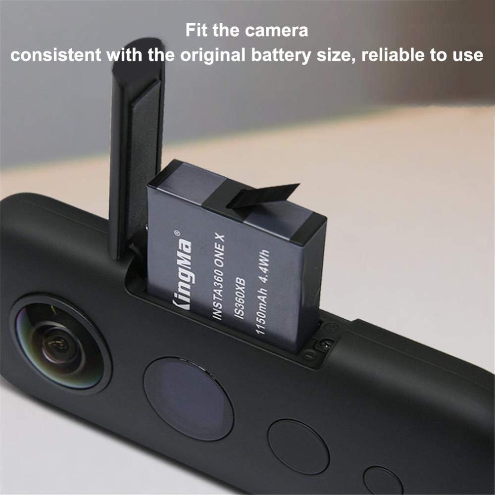 1150 mAh Original Kingma batterie au lithium pour Insta 360 X caméra + 2 fentes usb câble chargeur rapide pour Insta360 One X Accessores