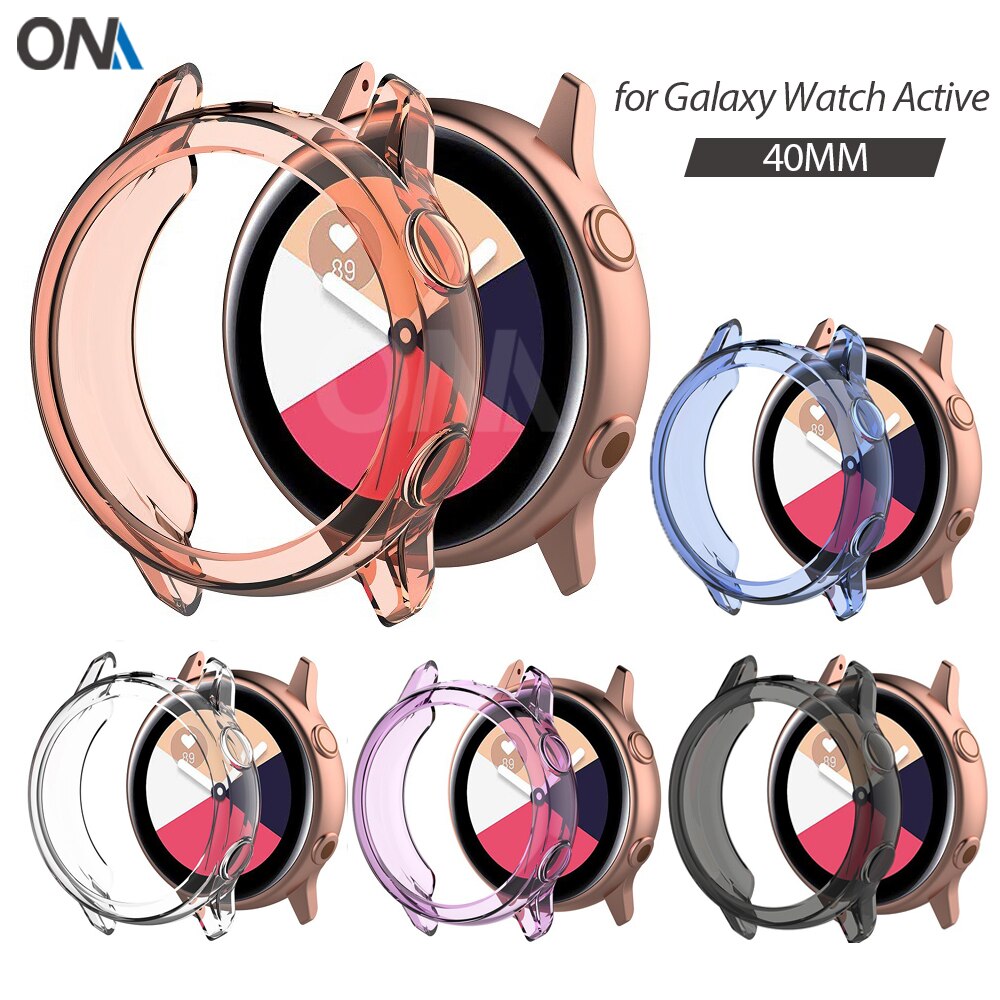 Beschermhoes Voor Samsung Galaxy Horloge Actieve 40Mm Tpu Cover Slim Smartwatch Bumper Shell