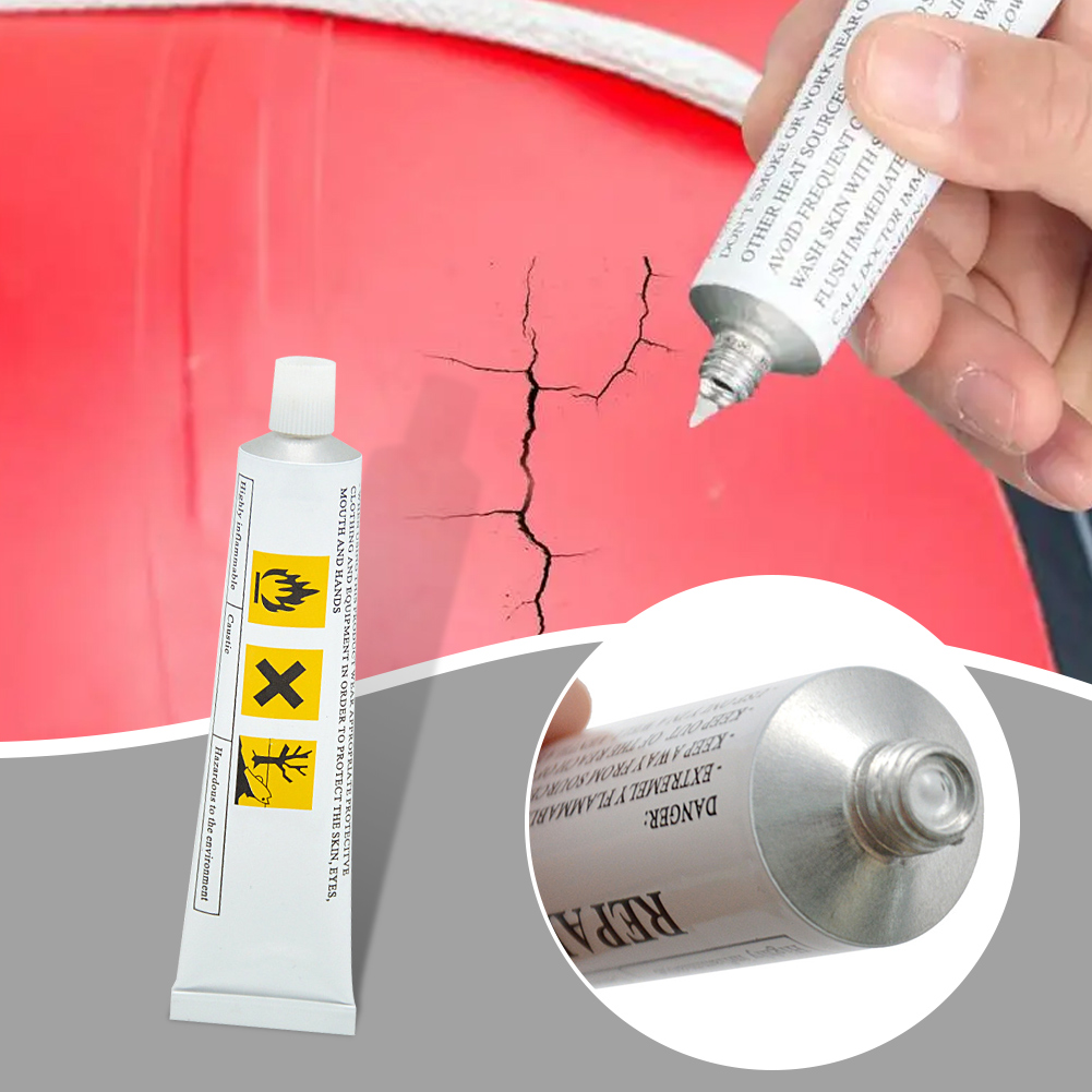 60ml PVC aufblasbares Klebeband Reparatur Patch Kleber Kit wasserdichter Kleber zum Schwimmen Luftbett Reparatur Kajak Boot aufblasbares Spielzeug