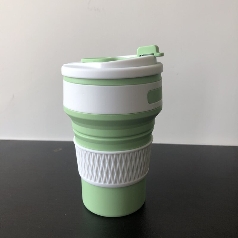 Opvouwbare beker, voedselveilige opvouwbare waterbeker, telescopisch opvouwbaar, reisbeker: Groente