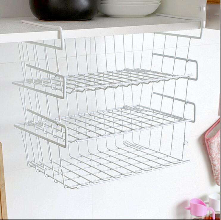 Adjustable Space Rack 1 piece Kitchen Organizer Holder Side Shelf Sidewall Holder Spice Rack Storage