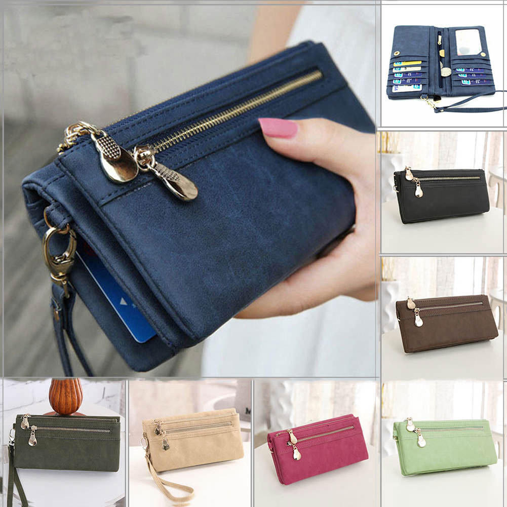 Neue Beiläufige Lange Frauen ferse Geldbörsen Box Brieftaschen Karte Halter Mobile handtasche fall lagerung tasche hause