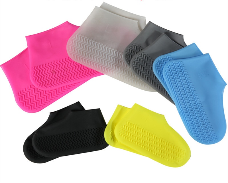 Toppe nyeste genanvendelige regntæppe silikone støvler anti-slip skoovertræk vandtætte regnsokker gummibeskyttere