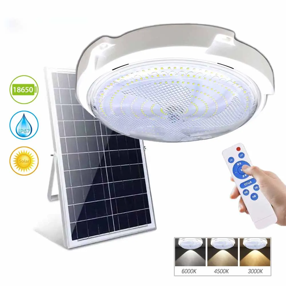 60/500W LED Solar Ceiling Light Pendant Light Outdoor Indoor Solar-Power Lamp with Line Corridor Light for Garden Decoration