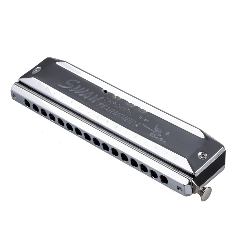 Chromatische Harmonica Silver Tone 16 Hole 64 Mond Muziekinstrumenten