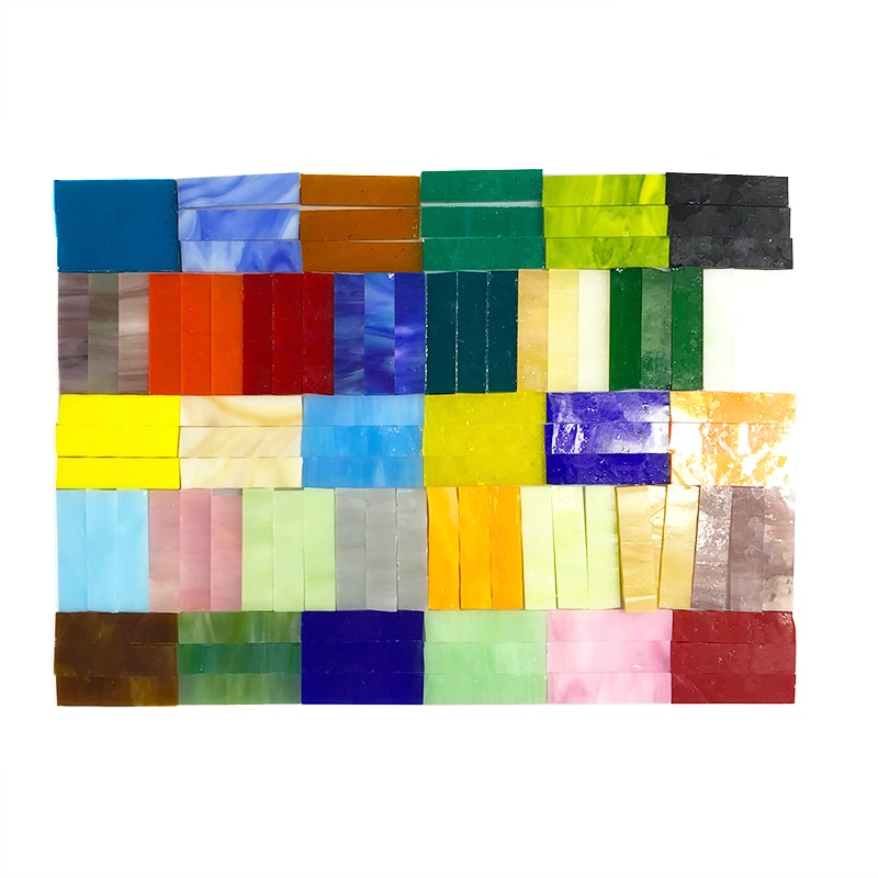 200 gramm 1X4 cm Glasmalerei Streifen, DIY Glas Mosaik Hobby, DIY Material Lieferant, Mini verlieren Tiffany Glas Stück, Grün verrotten