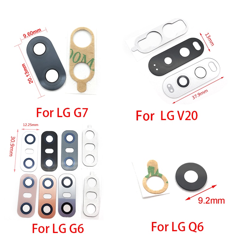 Rear Back Camera Glass Lens Cover For LG K62 Plus K51 V20 V30 G2 G5 G6 G7 Q6 K8 With Ahesive Sticker
