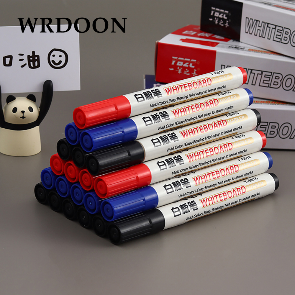 10 Stuks Uitwisbare Whiteboard Marker Pen Schoolbord Marker Krijt Glas Kantoor School Art Marker Briefpapier White Board Markers