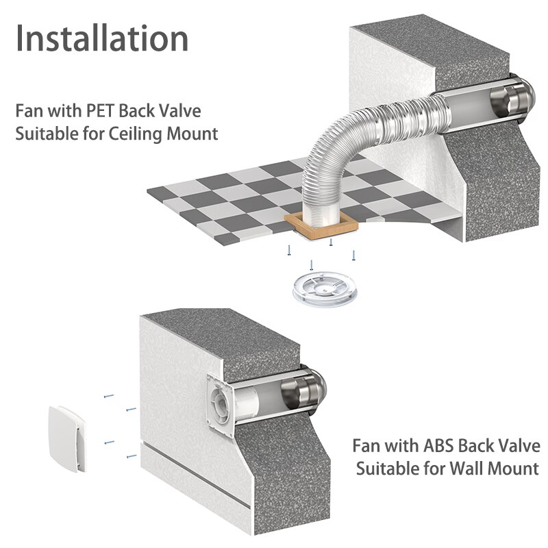 4 &quot; 100MM Wall Ceiling Extractor Bathroom Shower Exhaust Fan with Timer Switch 220V