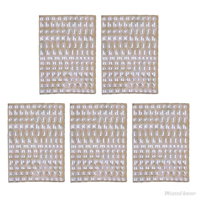 5Pcs 3mm Alphabet Letters Chunky Glitter Epoxy Resin Decorative Stickers Engkish Letters Numbers UV Epoxy Resin Fillings F20 21