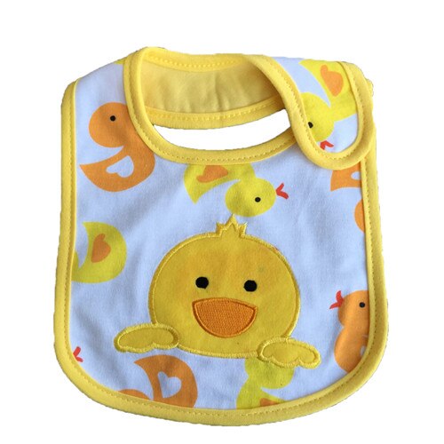 3 Stk/partij Baby Bibspattern Peuter Waterdicht Speeksel Handdoek Katoen Fit 0-3 Y: duck