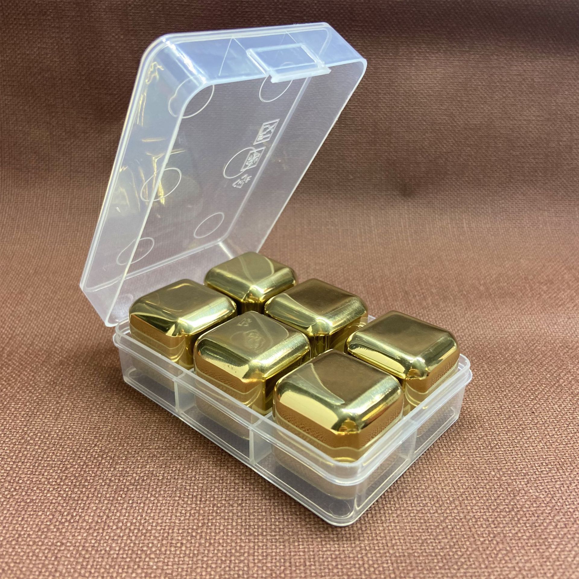 Gouden Herbruikbare Ice Cube Set Rvs Bier Wodka Cooling Koeling Ijsblokje Restaurant Hotel Wijn Accessoires: 3