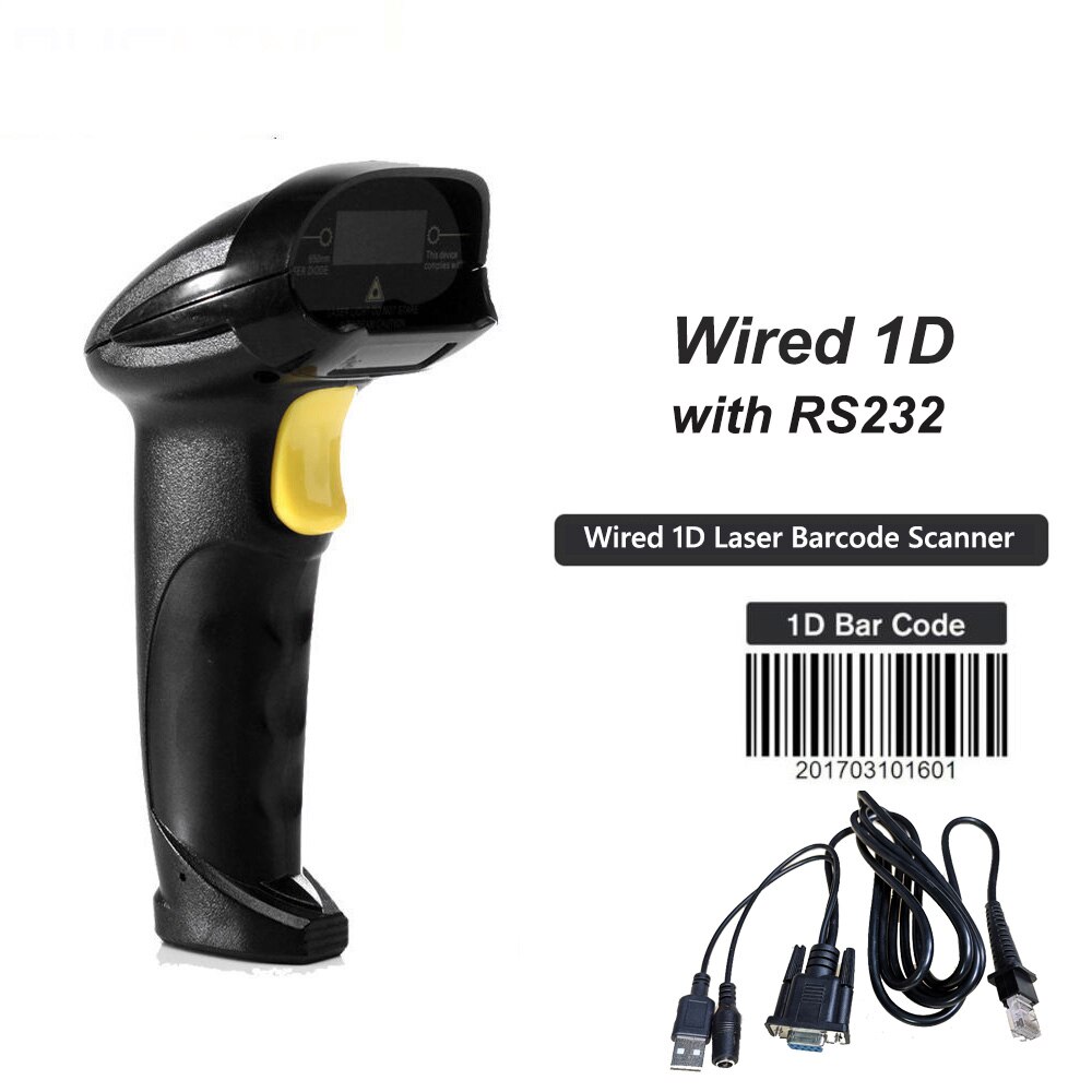 1D & 2D barcode scanner Supermarkt Psp 2D Code Scanner Bar Code Reader QR Code Reader PDF417 2.4G draadloze & wired: RS232 1D Scanner