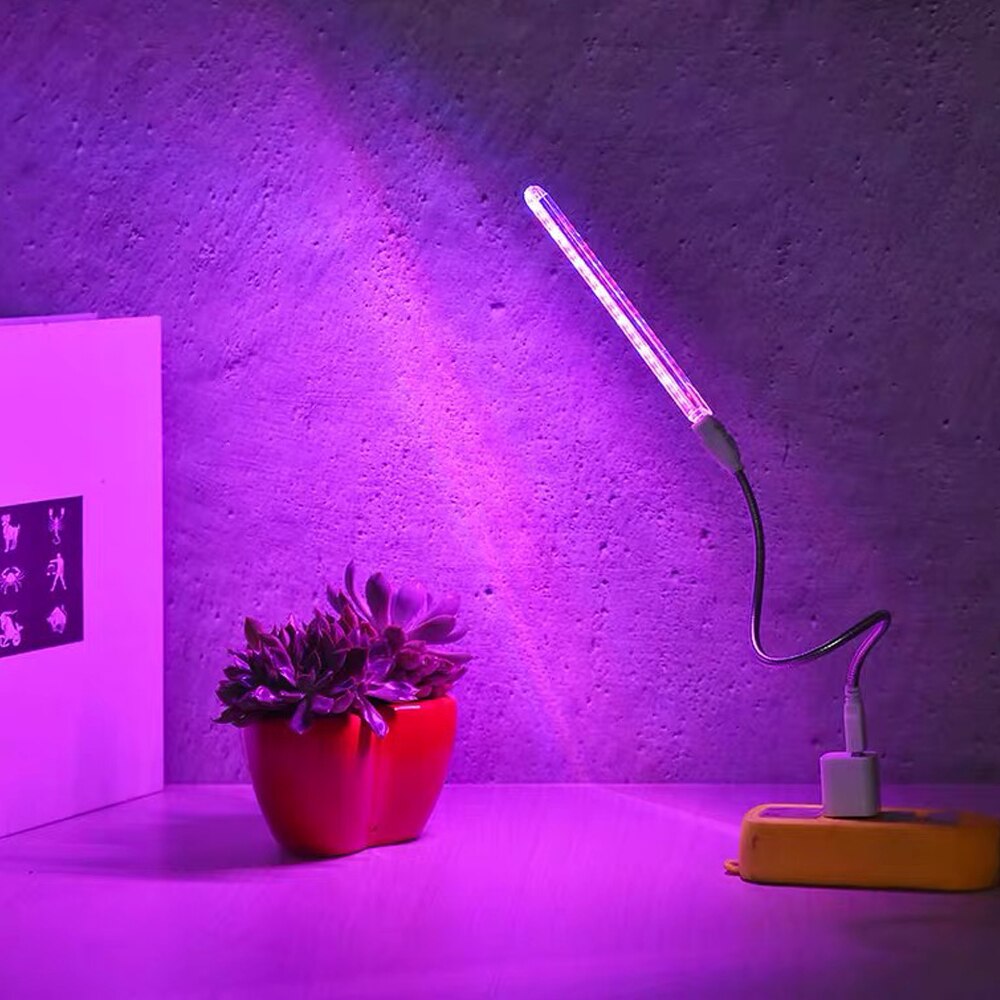 USB LED plant growth light full spectrum plant growth light portable flexible hose plant light seedling flower growth