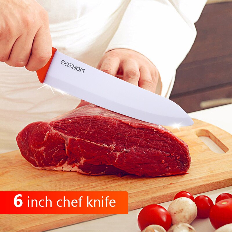 Kitchen Ceramic Knife Set 3 4 5 6 Inch Chef Kitchen Knives Cleaver Bread Utility Paring Slicing Cooking Knife Set