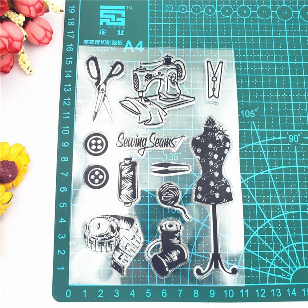 Sewing Machine Silicone Clear Seal Stamp DIY Scrapbooking Embossing Photo Album Decorative Paper Card Craft Art Handmade