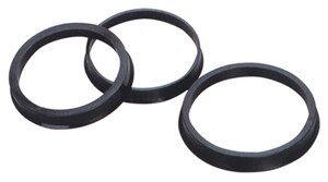 57.1-56.1mm 4 stks/set Zwart Plastic Wielnaaf Centric Ringen Custom Maten Beschikbaar Velg Onderdelen Accessoires Retail &amp;