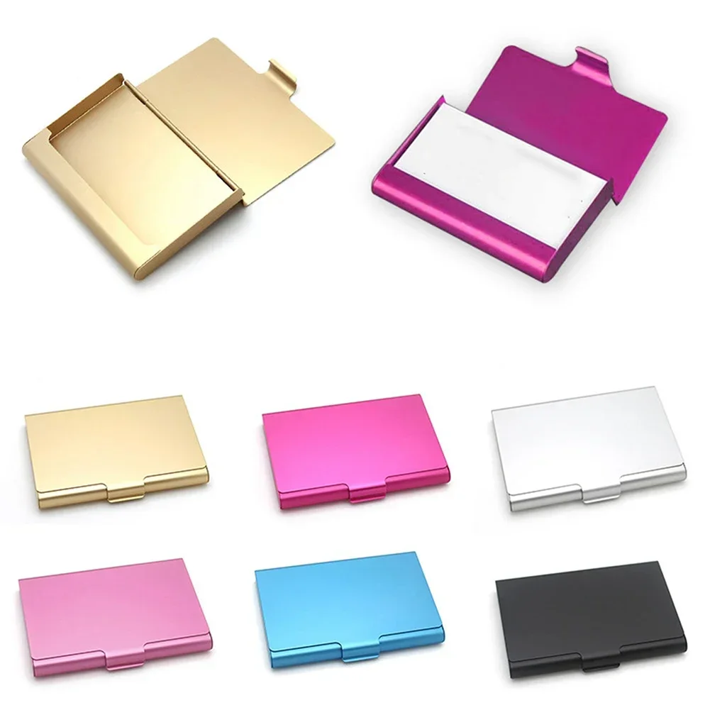 Visitekaarthouder Creditcardhouder Aluminium Kaarthouder Box Cover Heren Visitekaarthouder Kaart ID-kaarthouder
