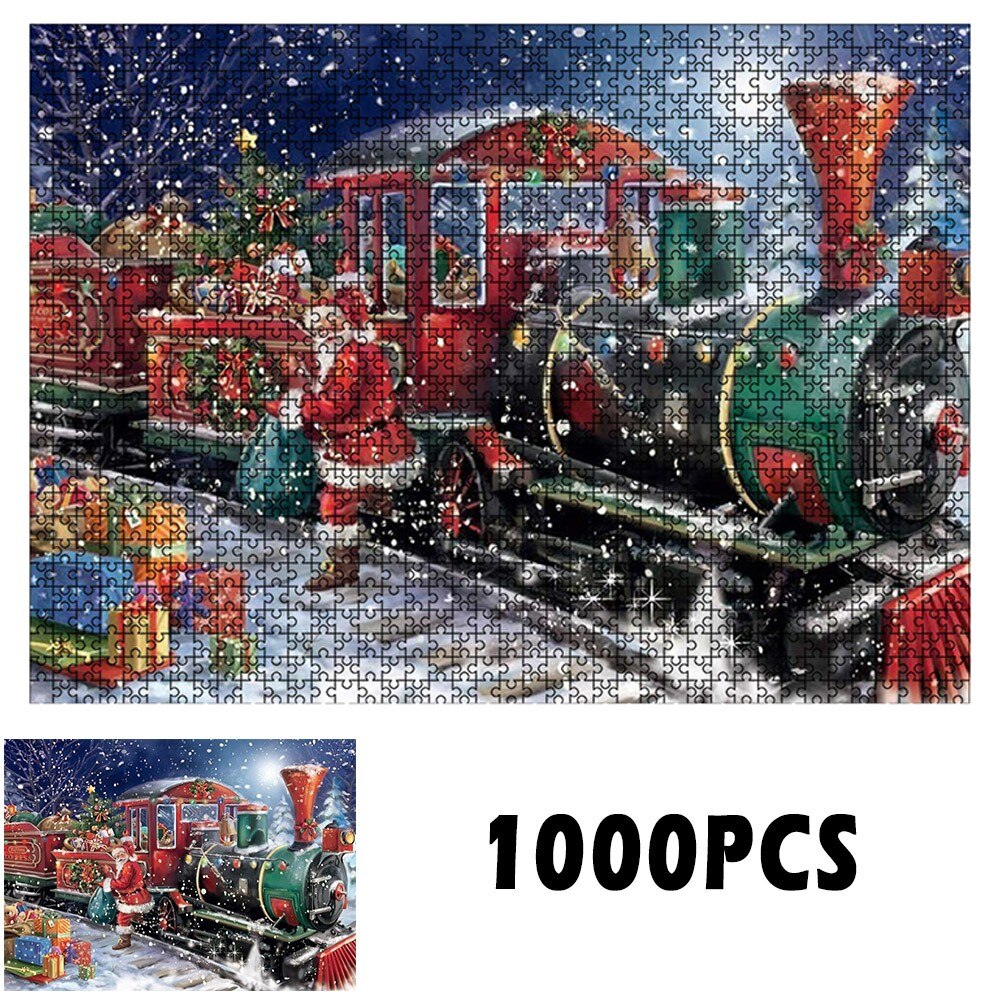 Puzzel Set 1000 Stuks Kerst Puzzel 1000 Grote Volwassen Kinderen Educatief Patroon Speelgoed Educatief Speelgoed