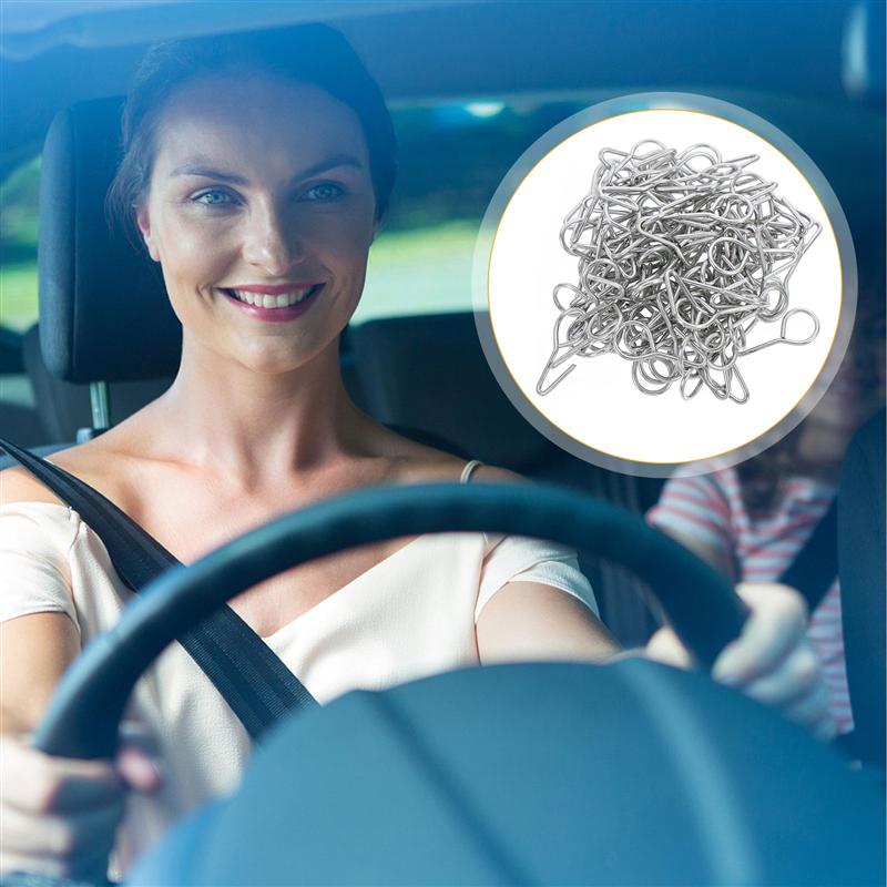 Housse de siège de voiture multifonctionnelle, crochet de fixation, housse de siège en forme de S, 100 pièces