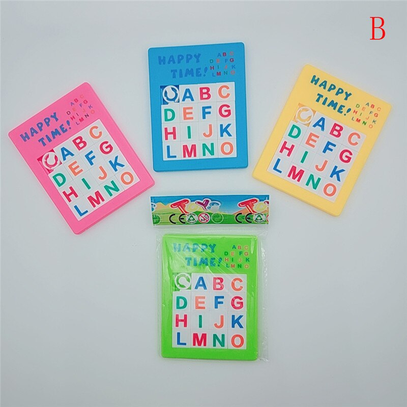 3D Glijbaan Puzzel Plastic Speelgoed Kinderen Nummer Alfabet Leren Educatief Jigsaw Intellectuele Ontwikkeling Game Party: B