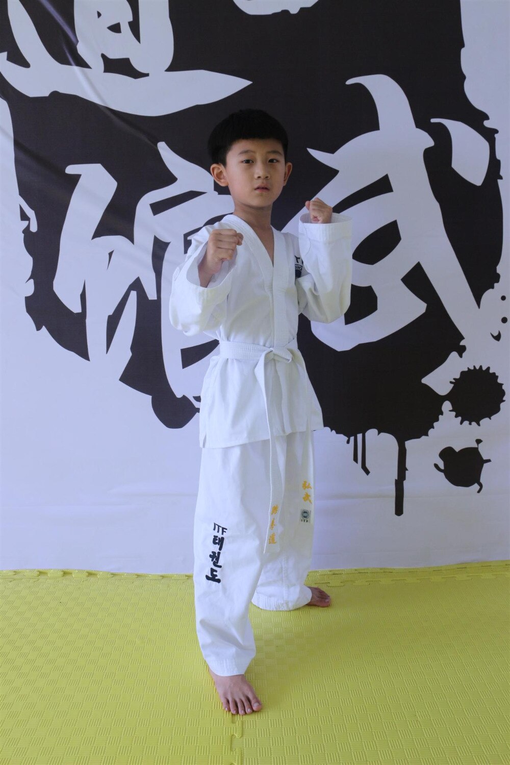 Beroep Itf Taekwondo Uniform Wit Professionele Taekwondo Dobok Prachtige Borduurwerk Taekwondo Pak Voor Kinderen Volwassen