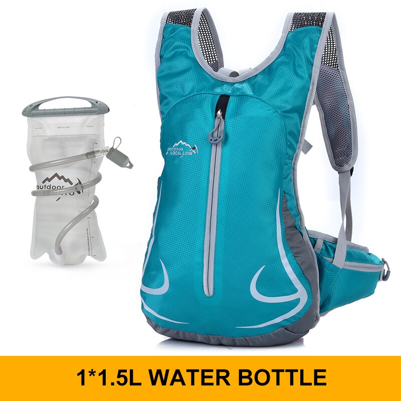 Travel backpack, ultra light ski rucksack, waterproof sports rucksack, suitable for cycling, hiking, hiking, camping, school run: Postbox green 1.5L