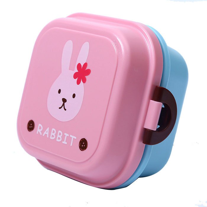 Japanse Stijl Creatieve Basisschool Lunch Doos Leuke Kinderen Lunchbox Afsluitbare Magnetron Dubbellaags Lunchbox