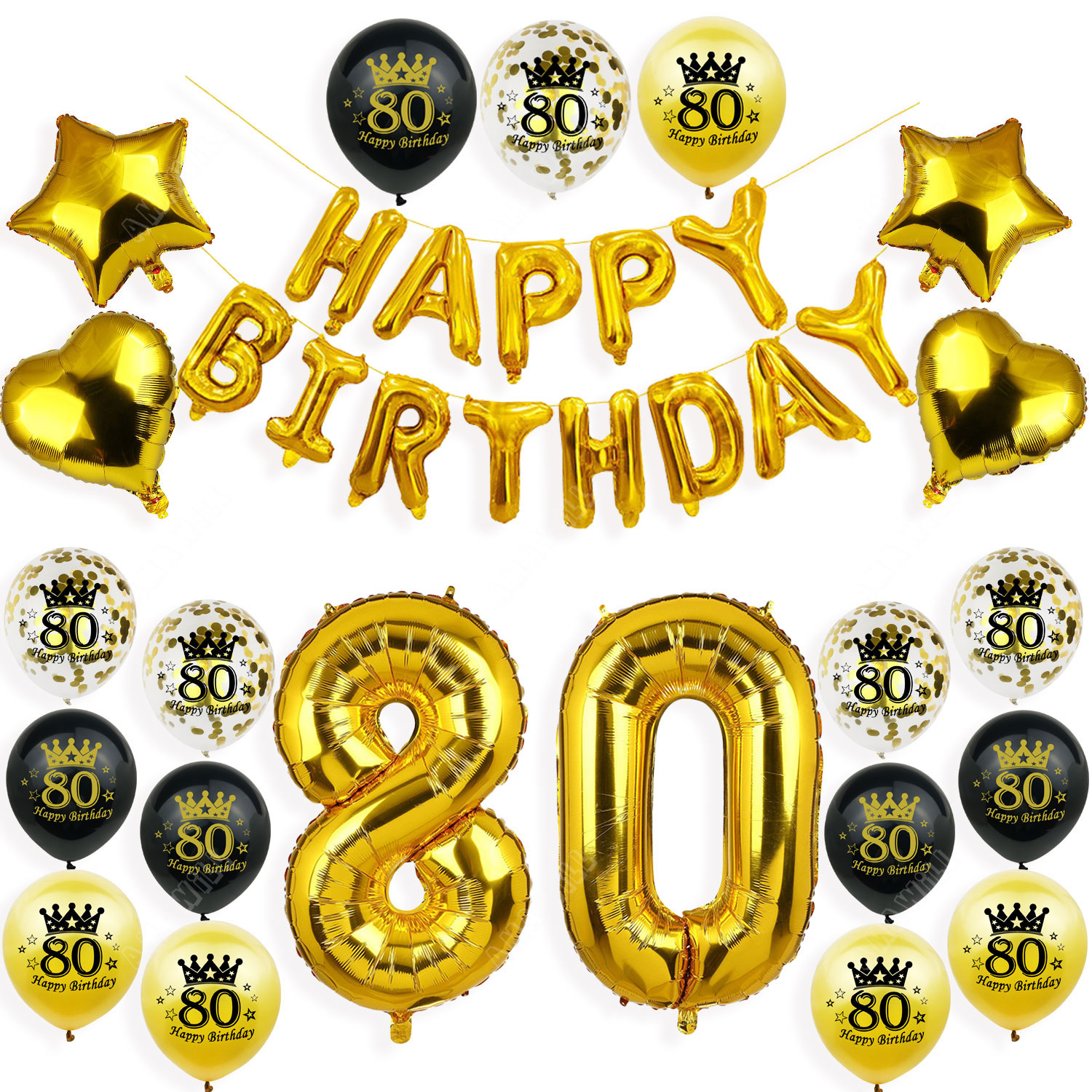 Amawill Happy 20 Birthday Balloons Rose Gold Theme Number 20th Years Old Adult Anniversary Party Decorations Man Woman Supplies: Fluorescence Yellow