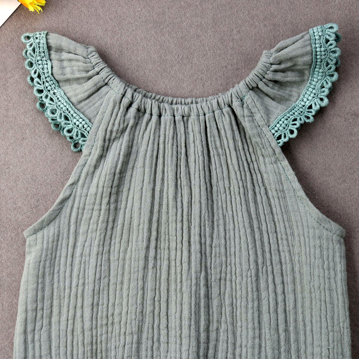 Ropa de verano Citgeett para recién nacido, traje entero con mangas con volantes, mono sólido de una pieza para bebé, traje de playa, trajes Casuales