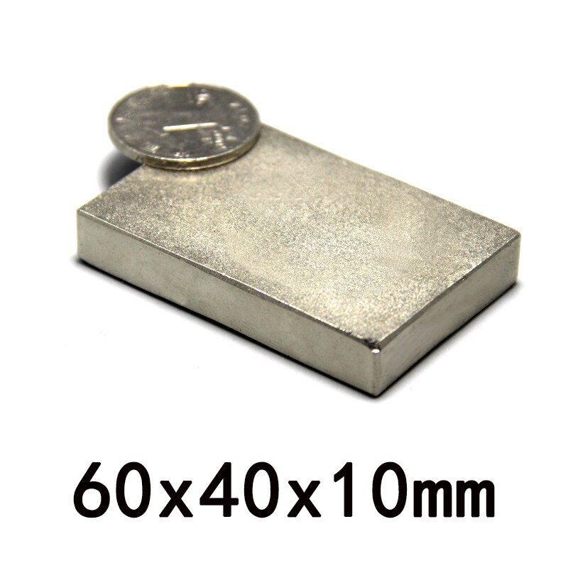 1/2/3 stk 60 x 40 x 10mm kraftige blokmagneter  n35 super neodymmagneter 60 x 40 x 10 mm permanente ndfeb magneter 60*40*10 mm