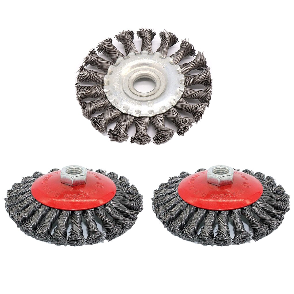 100mm M14 Twist knot steel wire wheel brush Rust removal wire wheel Cup Brush Disc For Angle Grinder