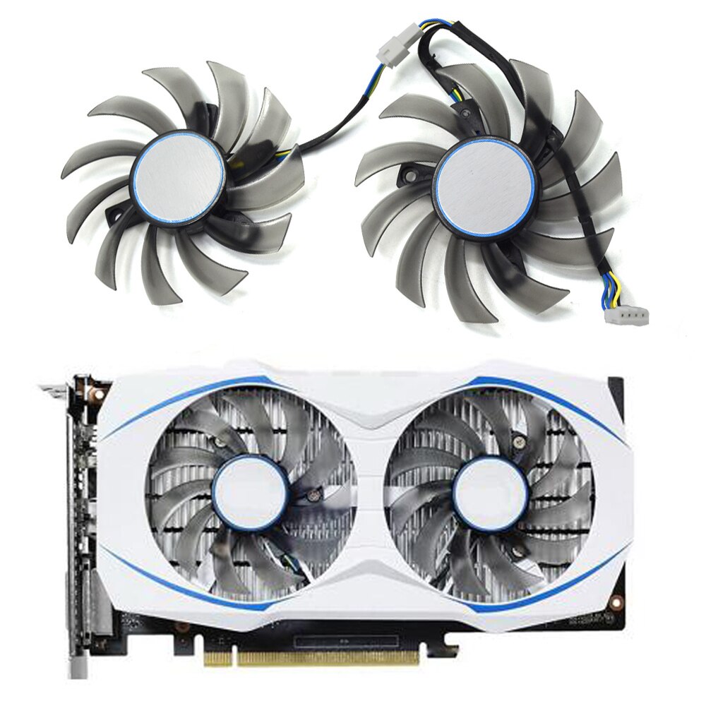 75MM FD7010H12S 4 Pin Cooler Fan For ASUS Dual GTX 1050 Ti 1050Ti Dual RX 460 RX460 GTX 950 Graphic Video Card Cooling Fans