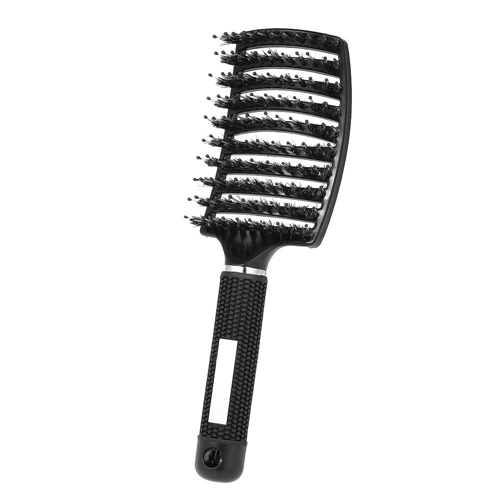 Bristle & Nylon Hair Brush Detangle Hairbrush Hair Scalp Massage Comb Detangling Hairbrushes Hairdressing Salon Tools for Women: Black
