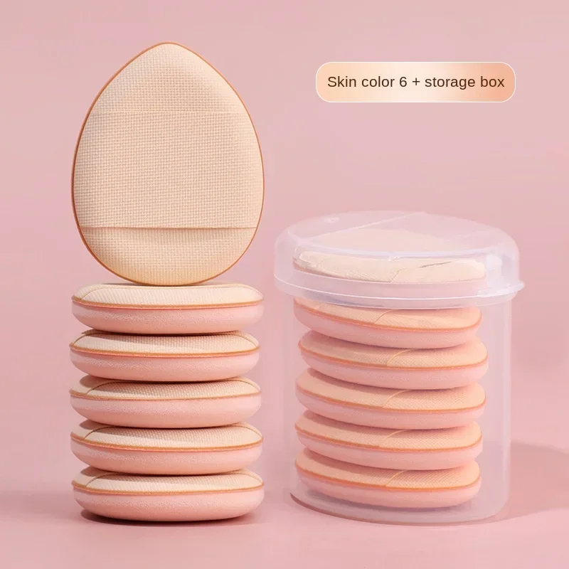 Puff bilden 6 Stück Mini-Finger-Puder-Schwamm für Stiftung, wiederverwendbar, verlieren Puderquaste, geeignet für Damen-machen-hoch, funktionelles Werkzeug: Gelb