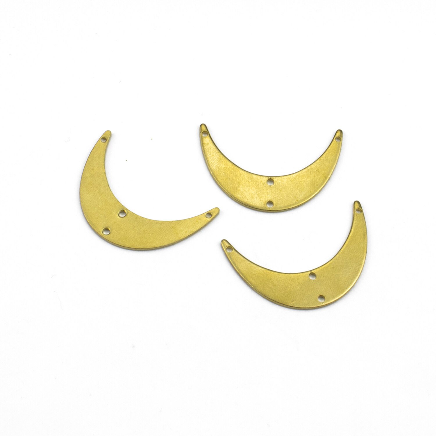 10Pcs Raw Brass Crescent Moon Charms Linker Beads Jewelry Connectors Diy For Vintage Boho Women Earrings Necklace Making