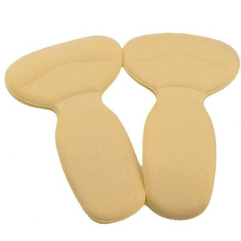 T-Shape Insoles High Heel Shoes Pad Super Soft Insole Non Slip Sponge Cushion Foot Heel Protector Sticky Paste Black Insoles: mise