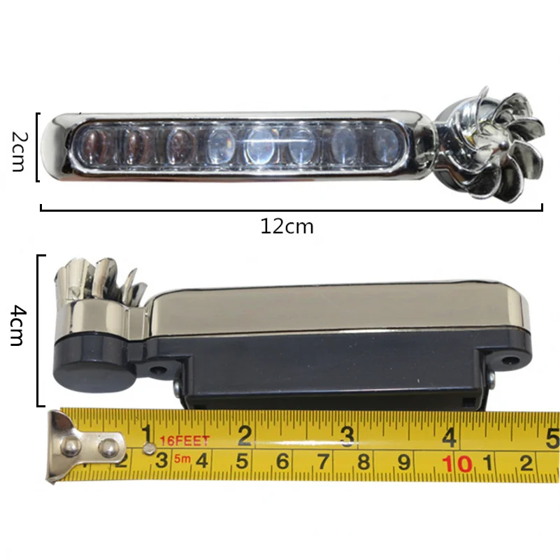 Luz LED alimentada por el viento para coche, luces de circulación DRL externas, faro antiniebla, lámpara de luz diurna automática, energía eólica sin cableado