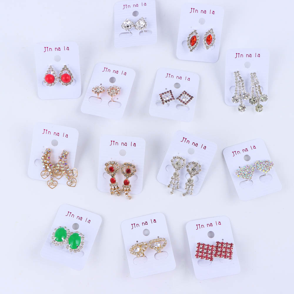 10/20/30/50 Paar Mode Trend Ster Blad Strass Clip Oorbellen Voor Vrouwen Mix Stijl Sieraden Feestgeschenken Accessoires