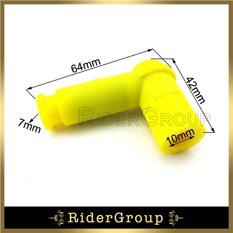 Yellow Rubber Ignition Coil Spark Plug For 50cc 70cc 90cc 110cc 125cc 140cc 150cc 160cc 200cc 250cc Pit Bike ATV Go Kart Scooter