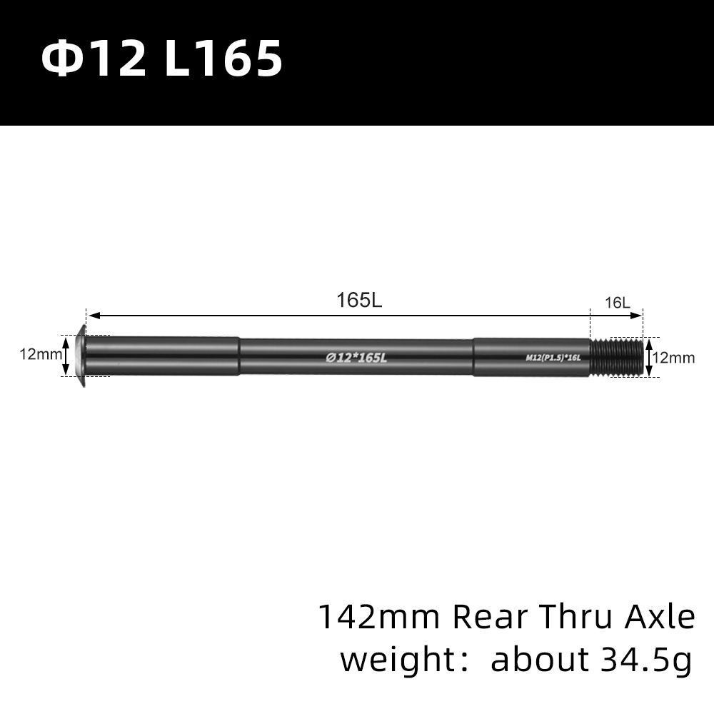 Bike Thru Axle Front Fork Shaft Skewers Rear Hub Thru Axle 12x126/162 M12xP1.5 M15 Bike Quick Release: PURPLE