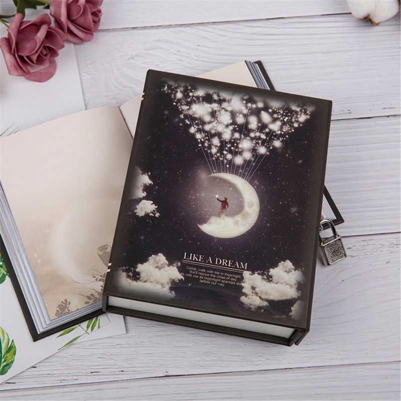 \ "Als Een Droom \" Dagboek Met Slot Notebook Leuke Functionele Planner Lock Boek Zuivel