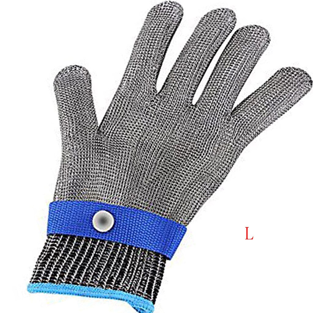Anti-cut Gloves Safety Cut Proof Stab Resistant Stainless Steel Wire Metal Mesh Butcher Cut-resistant Gloves #T3G: BUL
