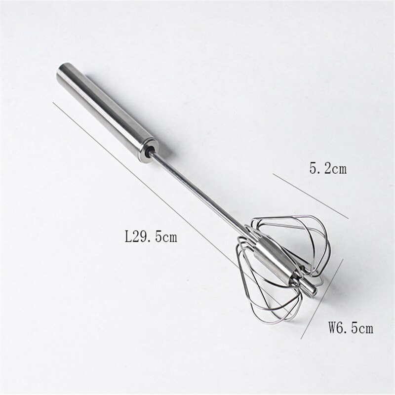 Semi-automatic Egg Beater 304 Stainless Steel Egg Whisk Manual Hand Mixer Self Turning Egg Stirrer Kitchen Accessories Egg Tools: M