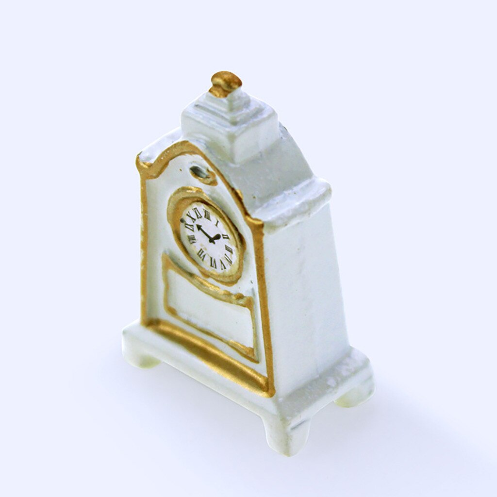Poppenhuis decoratie accessoires Simulatie Decoratie Pop-huis Miniatuur Scène Legering Klok Pretend Play Speelgoed # ES
