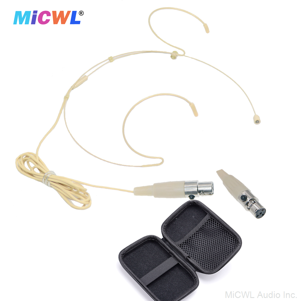 Beżowy HM200 ukryty Mini mikrofon z podwójnym zestaw słuchawkowy dla Shure Sennheiser AKG MiPro Audio-Technica Wirelss etui z suwakiem z paskiem: FIOLETOWY