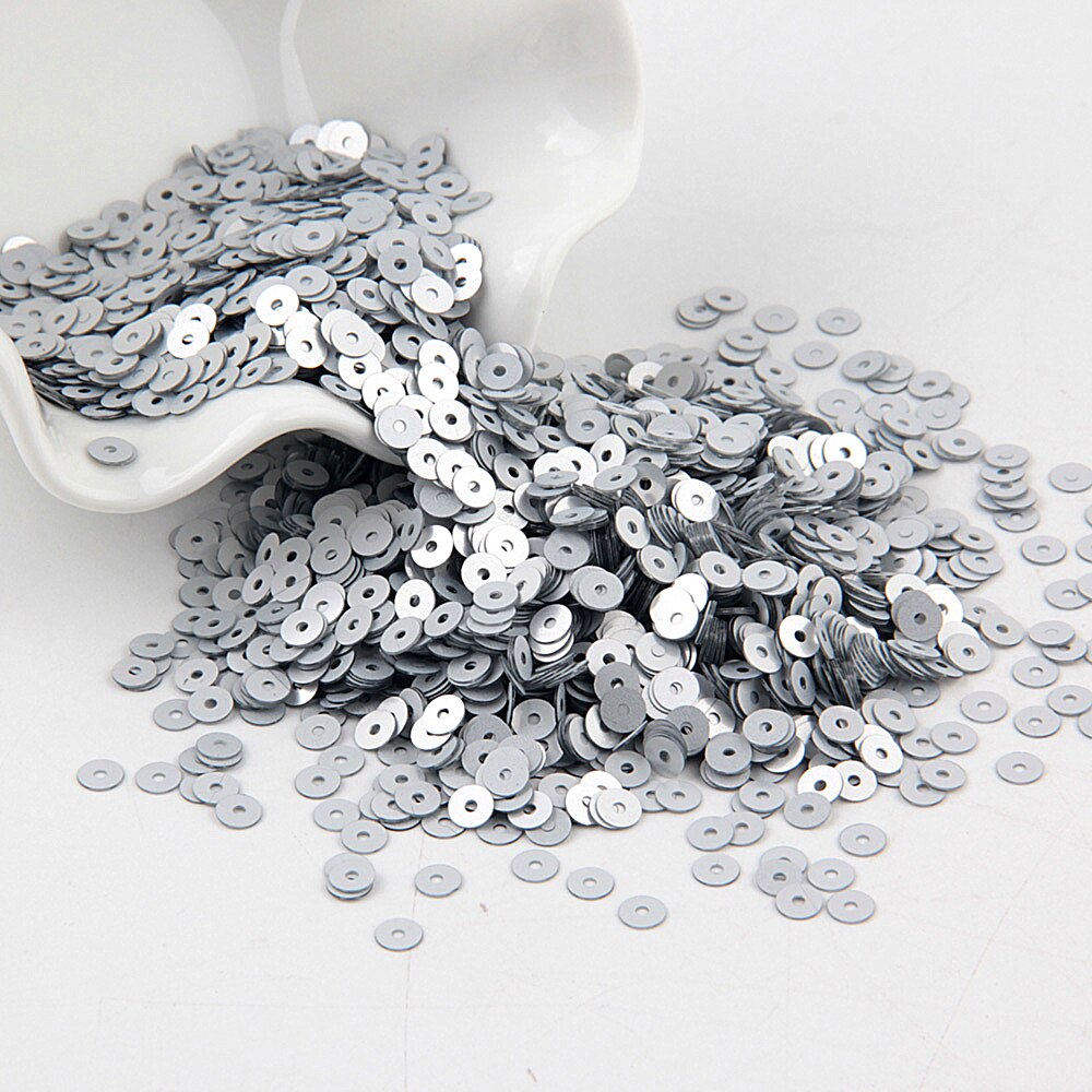 Paillette 4mm mat Sequin Pvc plat rond mat vernis Paillettes couture mariage artisanat femmes vêtements accessoires 20g
