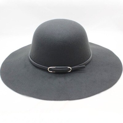 Kvinder vinter klassisk retro damer fedora jazz bredbånd bomuld søde toppe jule top forældre-barn kasket solhat: Sort / Voksen 56-58cm