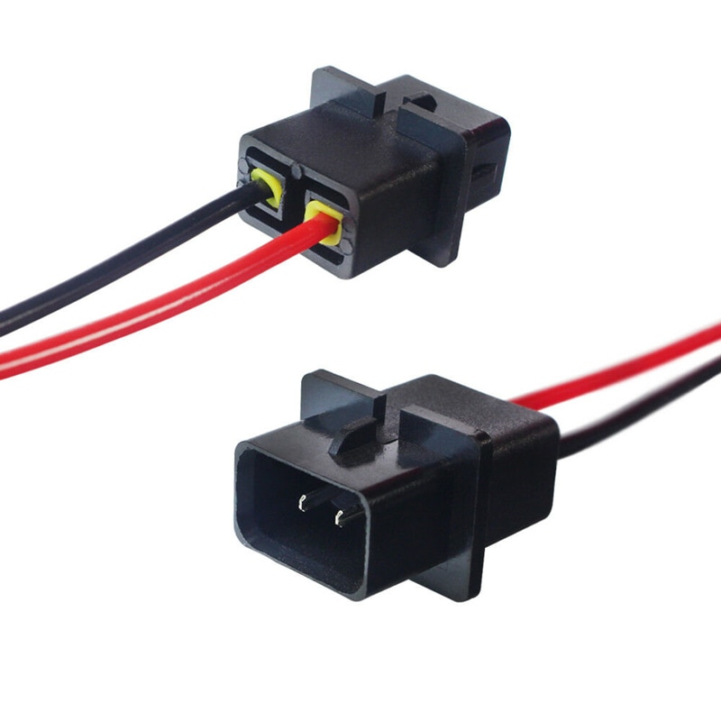 GTinthebox 2pcs P13W PSX26 Male Socket Extension Wiring Harness Adapter For DRL Headlights